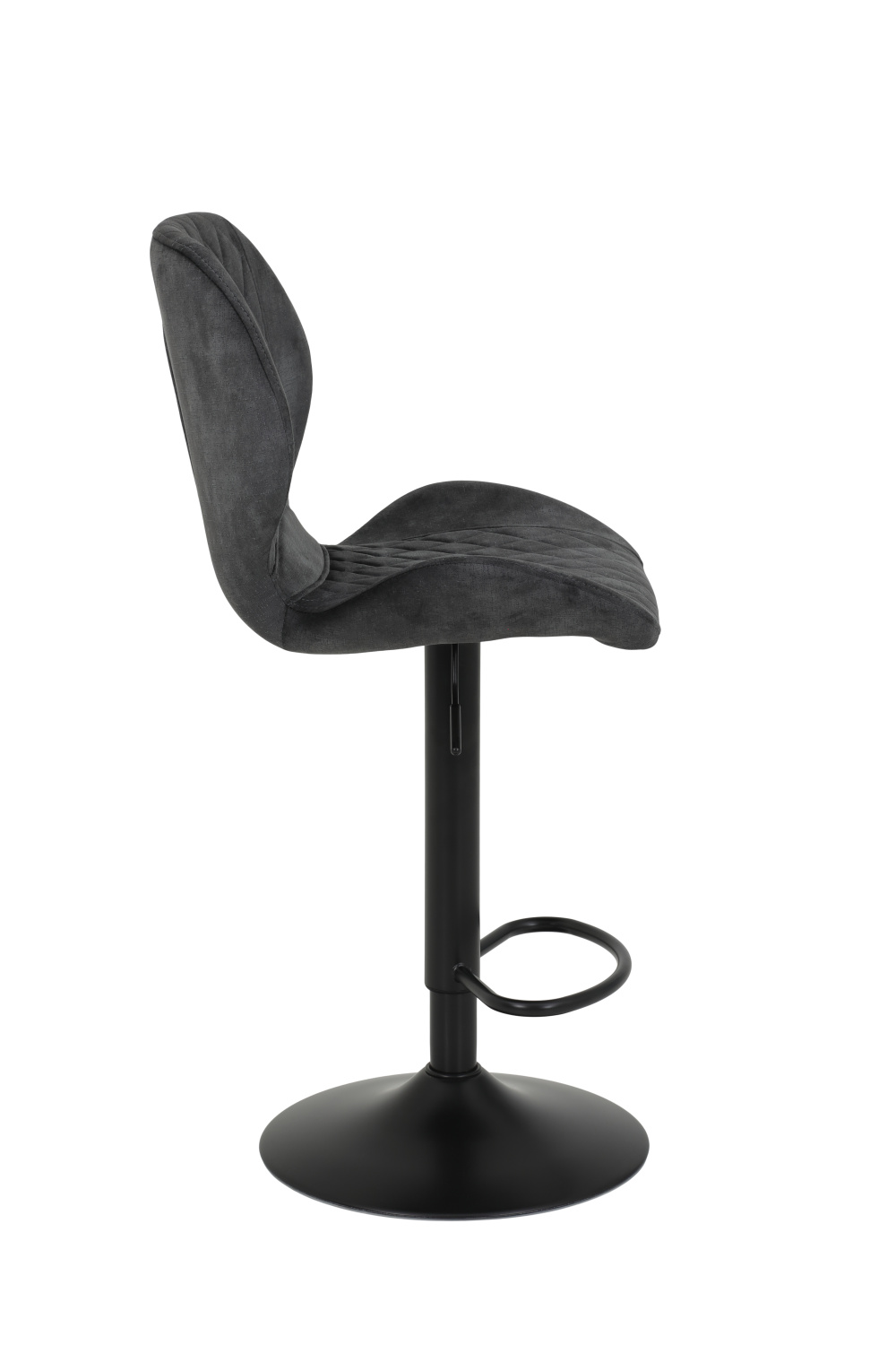 Стул барный "Laila H" вращающийся (Цвет АНТРАЦИТ 46 / ЧЁРНЫЙ, Артикул 920 588 46, Размер 420 мм * 510 мм * 960 - 1170 мм)