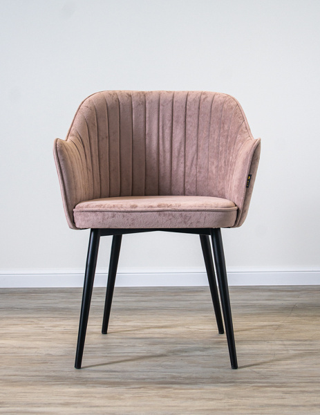 Стул кухонный "Палермо II" (Цвет ТКАНЬ OPERA ROSE / ЧЁРНЫЙ МУАР)