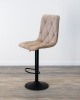 Стул барный "Честер" вращающийся (Цвет ВЕЛЮР БЕЖЕВЫЙ / ЧЁРНЫЙ)