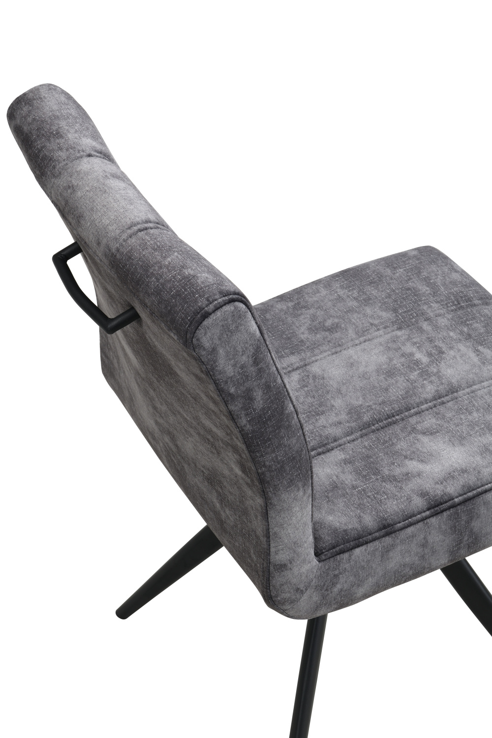 Стул поворотный PORTO S 360° (ВИНТАЖНЫЙ АНТРАЦИТ / ЧЕРНЫЙ. Ш 445* Г 650 * В 905 мм)