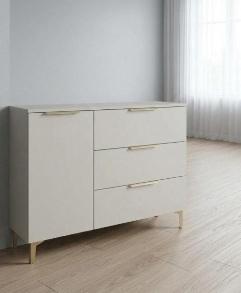 Комод "Кашемир/золото" 1200" 1200*450*950, ЛДСП Кашемир