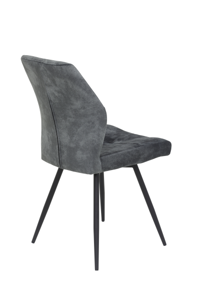 Стул кухонный "Ally S" поворотный (ВИНТАЖНЫЙ АНТРАЦИТ / ЧЕРНЫЙ. Ш 460 * Г 420 * В 910 мм)