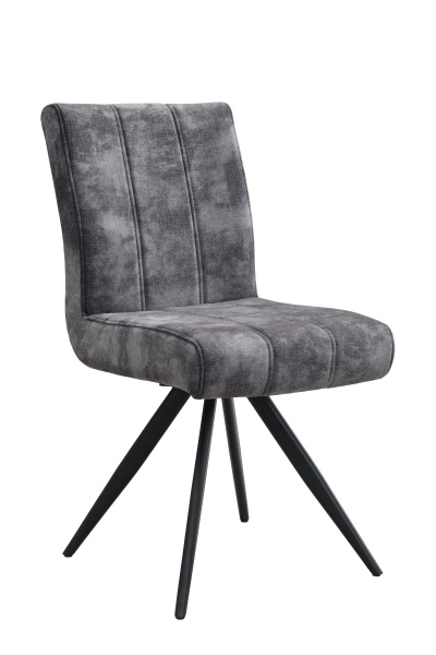 Стул поворотный PORTO S 360° (ВИНТАЖНЫЙ АНТРАЦИТ / ЧЕРНЫЙ. Ш 445* Г 650 * В 905 мм)