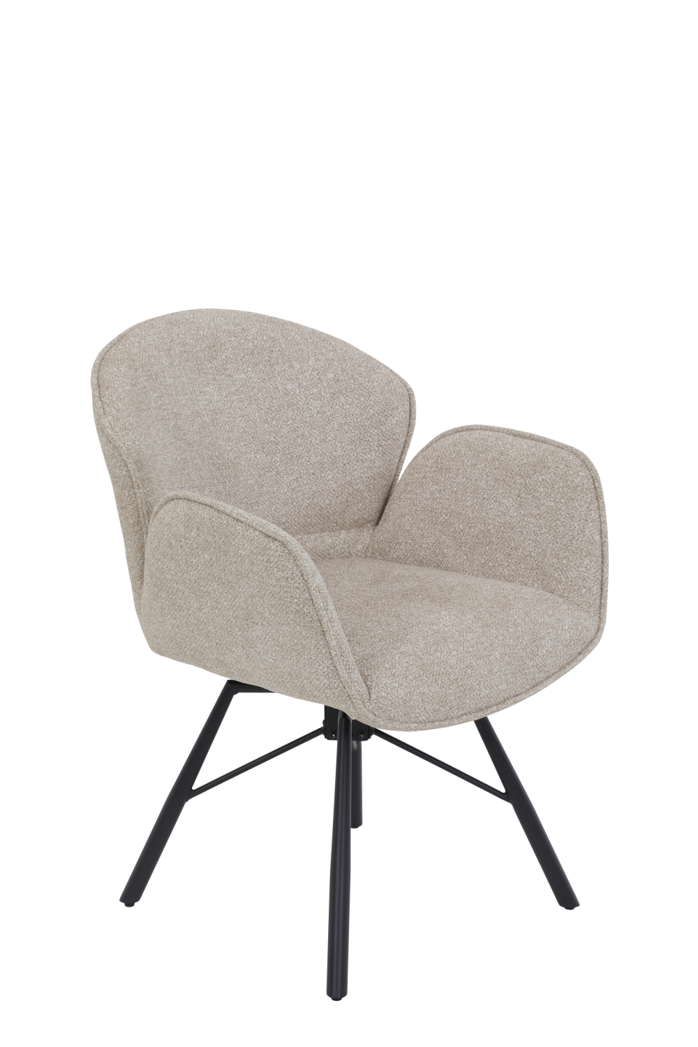 Кресло  "Bristol S" поворотное (БЕЖЕВЫЙ / ЧЕРНЫЙ. Ш 620 * Г 660 * В 830 мм)