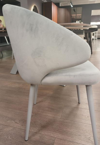 Стул кухонный "Орлеан" (ВЕЛЮР EVITA ASH / СЕРЫЙ МУАР)