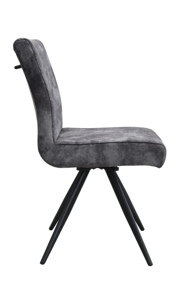 Стул поворотный PORTO S 360° (ВИНТАЖНЫЙ АНТРАЦИТ / ЧЕРНЫЙ. Ш 445* Г 650 * В 905 мм)