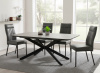 Стол обеденный Ancona T раскладной. 1900-2500*1030*750 мм (КАШЕМИР / ЧЕРНЫЙ. Ш 1900-2500 * Г 1030 * В 750 мм)