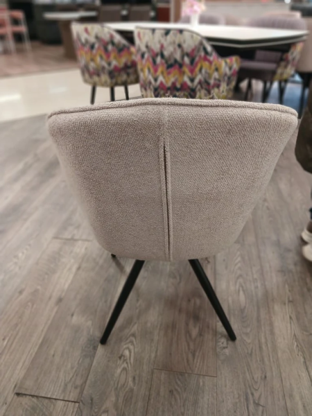 Стул "ИРИС 360" поворотный (BELLA03 LATTE / НОЖКИ ЧЕРНЫЕ)