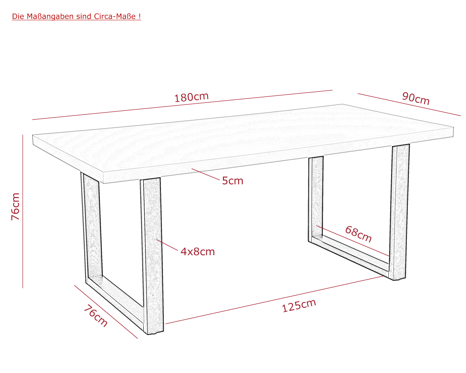 Стол обеденный "Meran T"  (КАШЕМИР / ЧЕРНЫЙ. 1800 мм * 900 мм * 760 мм)