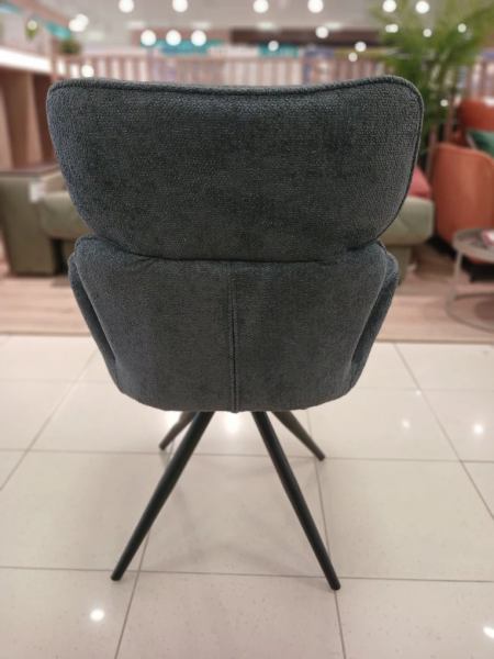 Стул "ТРИС 360" поворотный (BELLA 14 ANTRACITE / НОЖКИ ЧЕРНЫЕ)