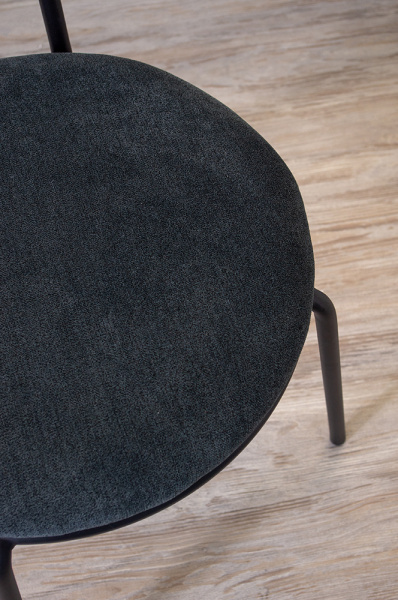 Стул кухонный "DX-2463" (Цвет АНТРАЦИТ / ЧЁРНЫЙ МАТОВЫЙ, Размер 500 мм * 800 мм * 560 мм)