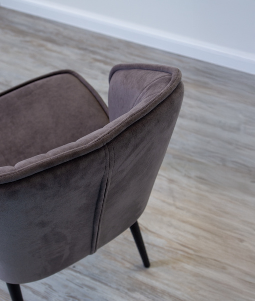 Стул кухонный "Император" (Цвет ВЕЛЮР DREAM STONE / ЧЁРНЫЙ МУАР, Размер 450 мм * 850 мм * 500 мм)