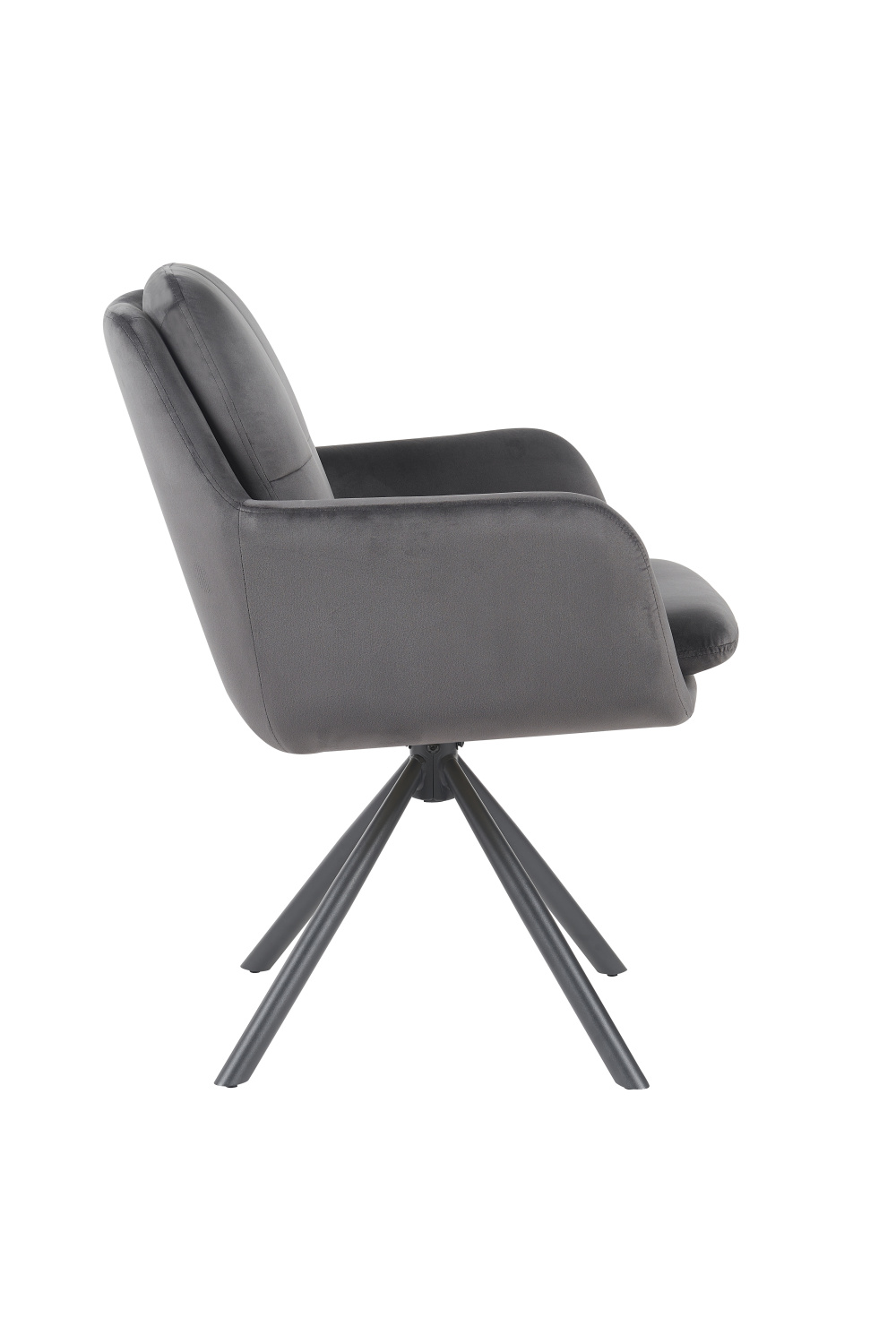 Кресло PARMA с вращением 360 градусов (ТЕМНО-СЕРЫЙ / ЧЕРНЫЙ. Ш 630 * Г 700 * В 910 мм )