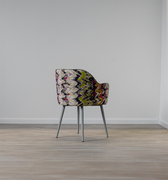 Стул кухонный "Палермо II" Гобелен (ВЕЛЮР DREAM STEEL / ГОБЕЛЕН МИССОНИ/ CЕРЫЙ МУАР)