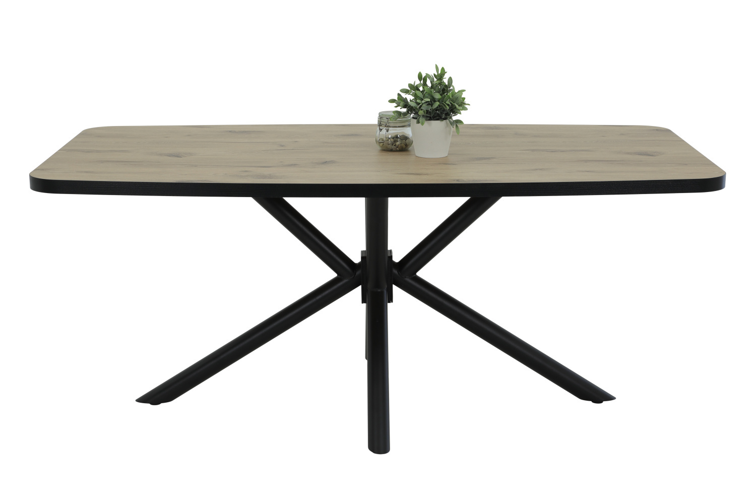 Стол обеденный Jana T (ДУБ ВИКИНГ / ЧЁРНЫЙ, 117212 92/03, 1800 мм * 760 мм * 1000 мм)