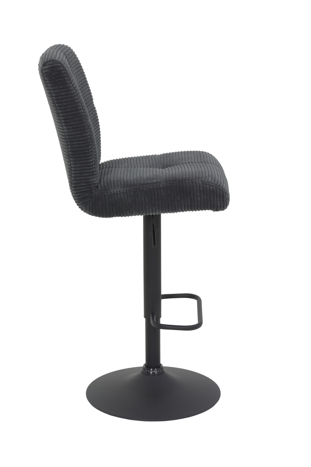 Стул барный Leni I H поворотный 360° (АНТРАЦИТ / ЧЕРНЫЙ. Ш 440 * Г590 * В 1020-1240 мм)