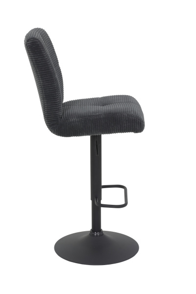 Стул барный Leni I H поворотный 360° (АНТРАЦИТ / ЧЕРНЫЙ. Ш 440 * Г590 * В 1020-1240 мм)