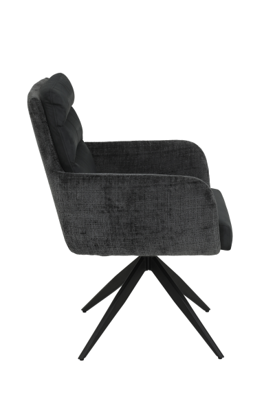 Кресло "Leandra S" поворотное  (АНТРАЦИТ / ЧЕРНЫЙ. Ш  XL 630 * Г 690 * В 920 мм)