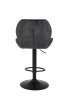 Стул барный "Laila H" вращающийся (Цвет АНТРАЦИТ 46 / ЧЁРНЫЙ, Артикул 920 588 46, Размер 420 мм * 510 мм * 960 - 1170 мм)