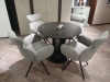 Стул "ВЕРДИ 360" поворотный (BELLA 13 GREY / НОЖКИ ЧЕРНЫЕ)