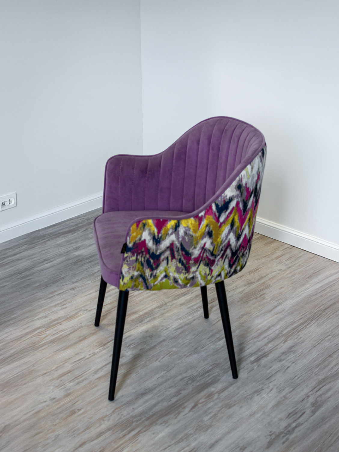 Стул кухонный "Палермо II" Гобелен (Цвет ВЕЛЮР EGIDA TEDDY 940 / ГОБЕЛЕН МИССОНИ / ЧЁРНЫЙ МУАР)