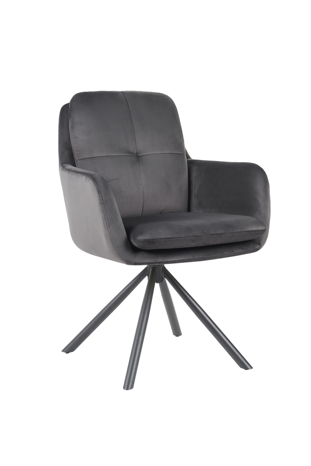 Кресло PARMA с вращением 360 градусов (ТЕМНО-СЕРЫЙ / ЧЕРНЫЙ. Ш 630 * Г 700 * В 910 мм )