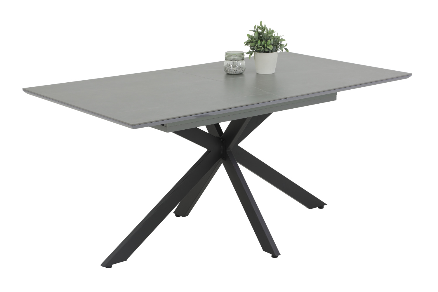 Стол обеденный Chiara T  (МРАМОР СЕРЫЙ МАТОВЫЙ / АНТРАЦИТ, 920865 65/28, 1600 мм - 2000 мм * 760 мм * 900 мм)