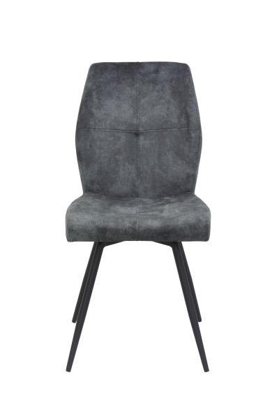 Стул кухонный "Ally S" поворотный (ВИНТАЖНЫЙ АНТРАЦИТ / ЧЕРНЫЙ. Ш 460 * Г 420 * В 910 мм)