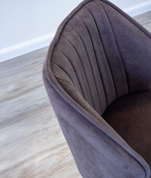 Стул кухонный "Император" (Цвет ВЕЛЮР DREAM STONE / ЧЁРНЫЙ МУАР, Размер 450 мм * 850 мм * 500 мм)