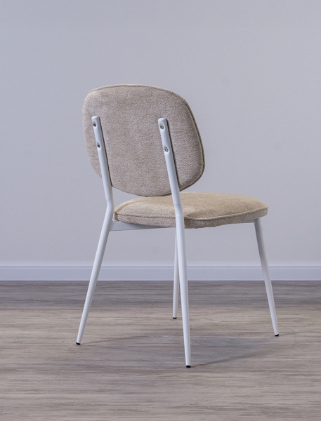 Стул кухоннный DR-1353C (Цвет ТКАНЬ БЕЖЕВАЯ / БЕЛЫЙ, Артикул DR-1353C, Размер 470 мм * 840 мм * 600 мм)