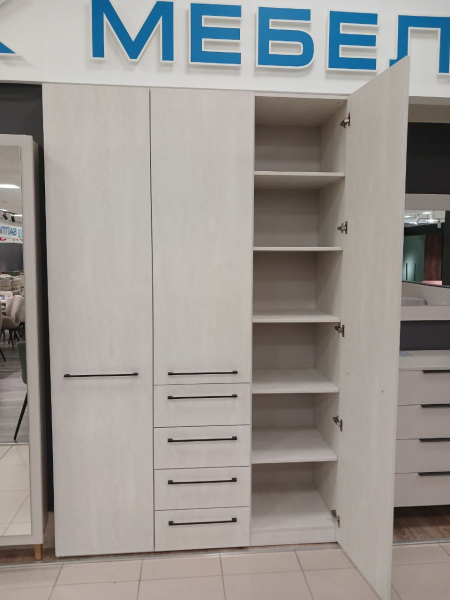 Шкаф "Премиум" Шелковый камень. 4500*530*2350