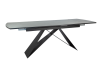 Стол обеденный "Элит 3" раскладной (КЕРАМИКА СЕРЫЙ МАТОВЫЙ 110 LAPKA GREY / ЧЕРНЫЙ МАТОВЫЙ. Размер 1600-2240 мм * 750 мм * 900 мм)