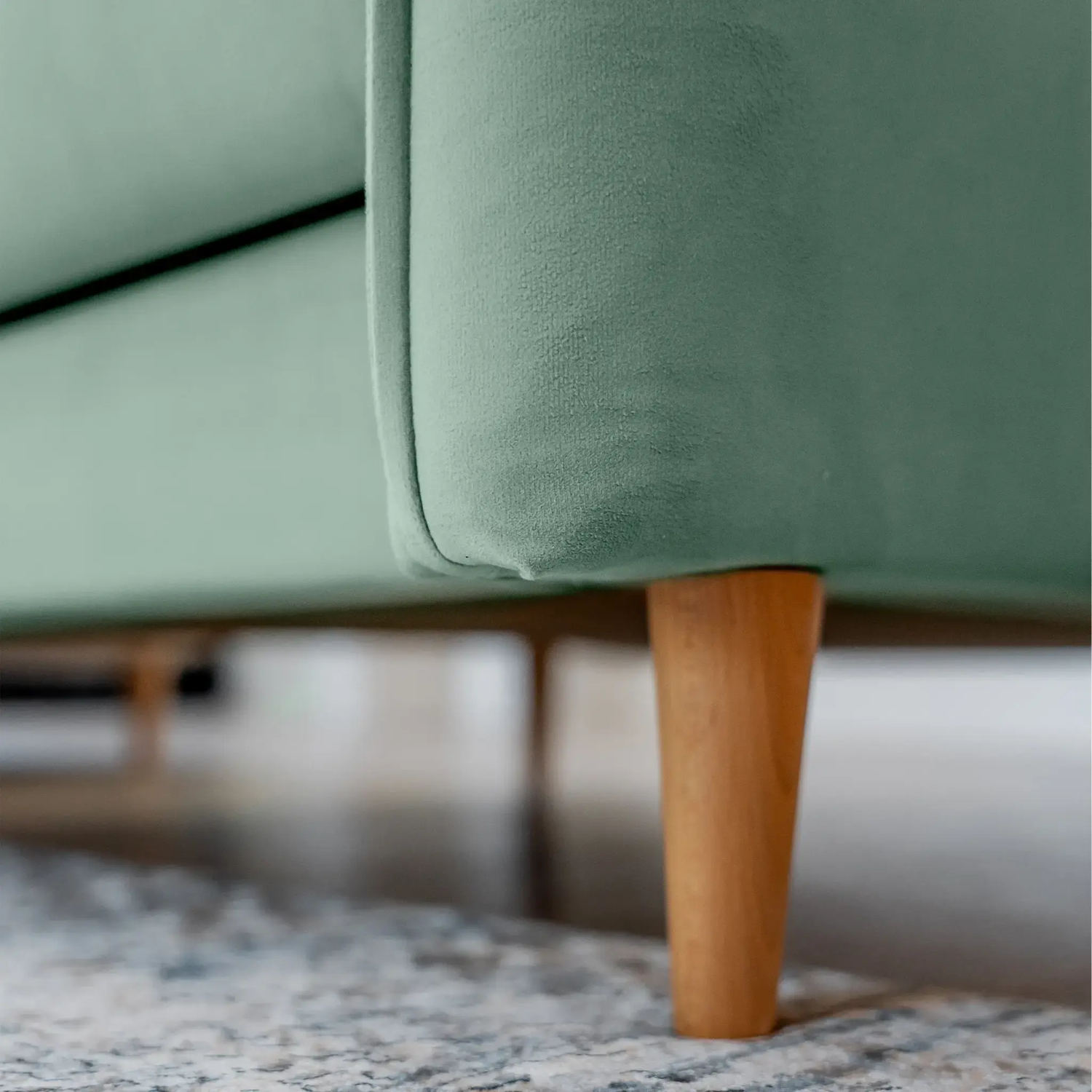 Диван прямой "ЛУЧШИЙ ДРУГ 150"  (МЯТНЫЙ VELUTTO 14. Размер 1700 мм * 890 мм * 870 мм)