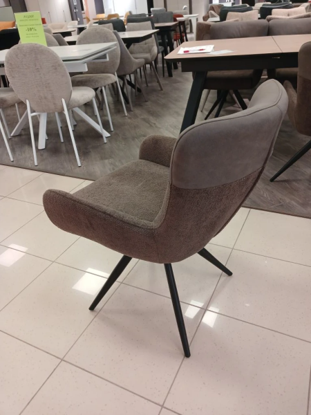 Стул "КРОК 360" поворотный (BELLA06+KIPRUS04 / НОЖКИ ЧЕРНЫЕ)