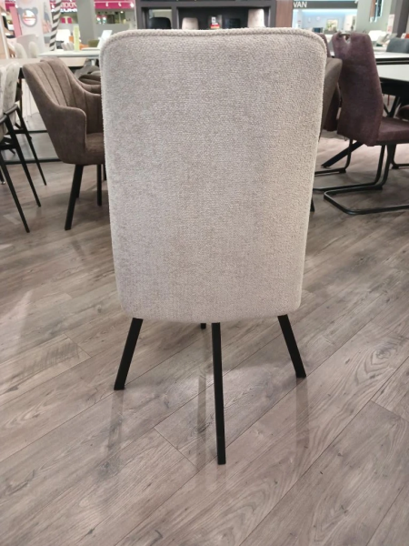 Стул "ЛОТОС 360" поворотный (BELLA 03 BEIGE / НОЖКИ ЧЕРНЫЕ)