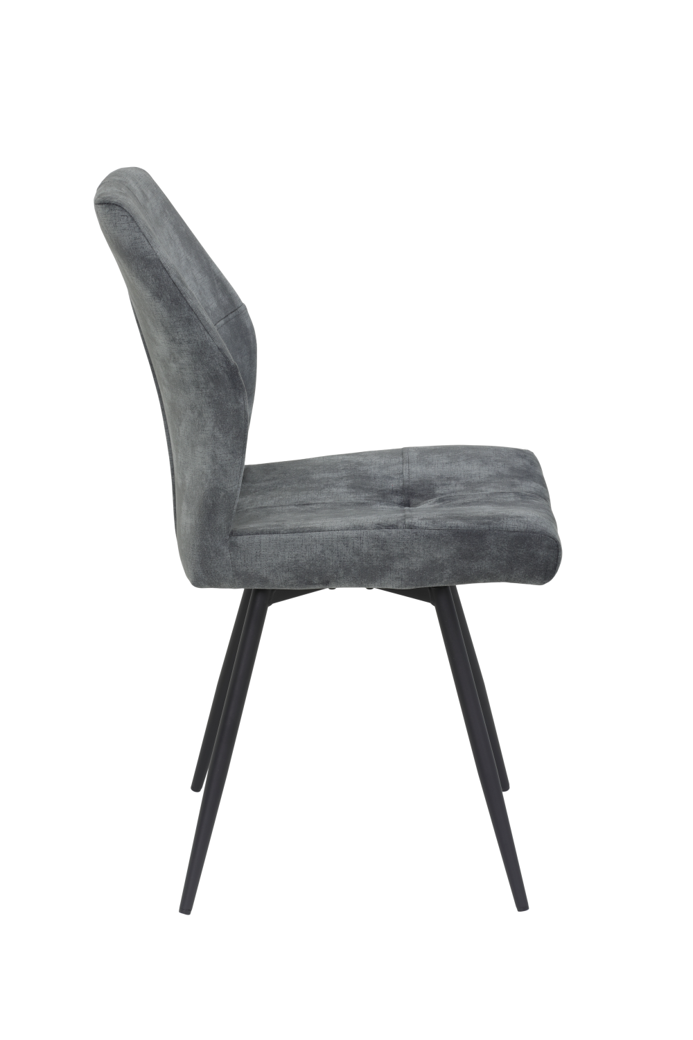 Стул кухонный "Ally S" поворотный (ВИНТАЖНЫЙ АНТРАЦИТ / ЧЕРНЫЙ. Ш 460 * Г 420 * В 910 мм)