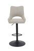 Стул барный "Rockport H" поворотный (БЕЖЕВЫЙ / ЧЕРНЫЙ. Ш 495 * Г 570 * В 980-1195 мм)