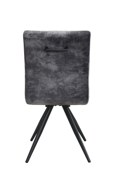 Стул поворотный PORTO S 360° (ВИНТАЖНЫЙ АНТРАЦИТ / ЧЕРНЫЙ. Ш 445* Г 650 * В 905 мм)